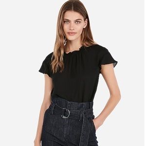 Express // NWT ruffle mock neck top